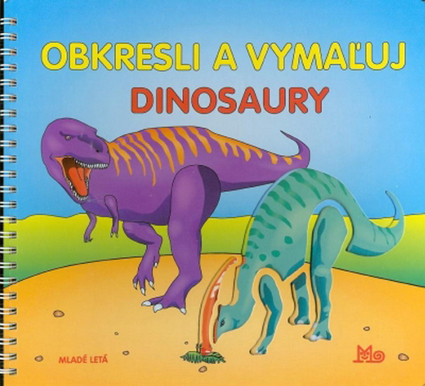 Obrázok Obkresli a vymaľuj - dinosaury