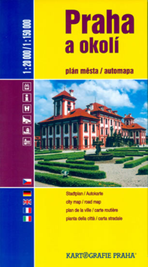 Obrázok Praha a okolí plán města/automapa 1:20 0