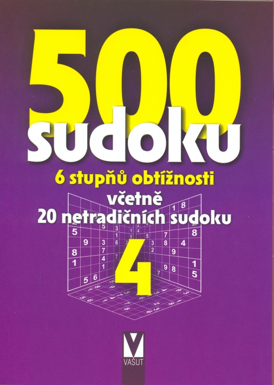 Obrázok 500 sudoku 4 - 6 stupňů obtížnosti včetně 20 netradičných