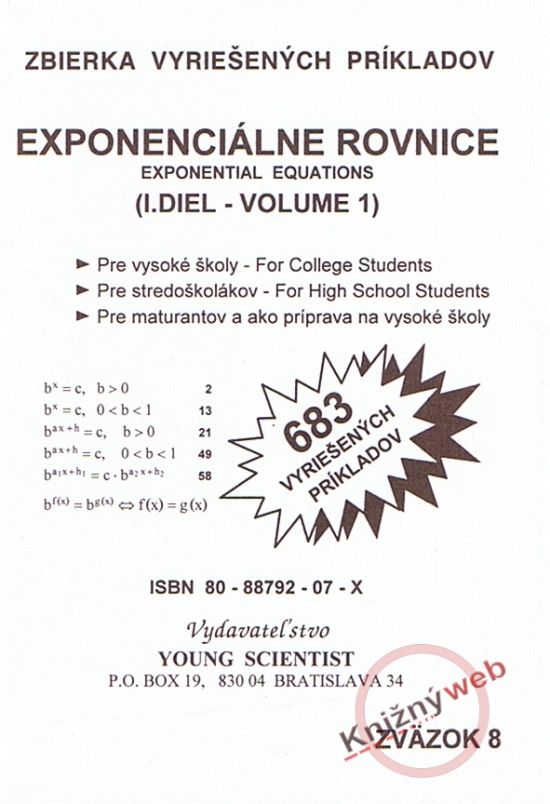 Obrázok Exponenciálne rovnice /Exponential equations - I. diel