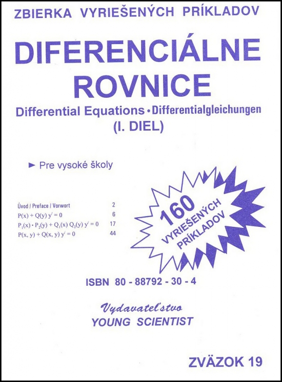 Obrázok Diferenciálne rovnice I. diel