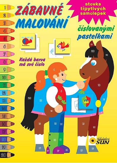 Obrázok Zábavné malování číslovanými pastelkami (žlutá)