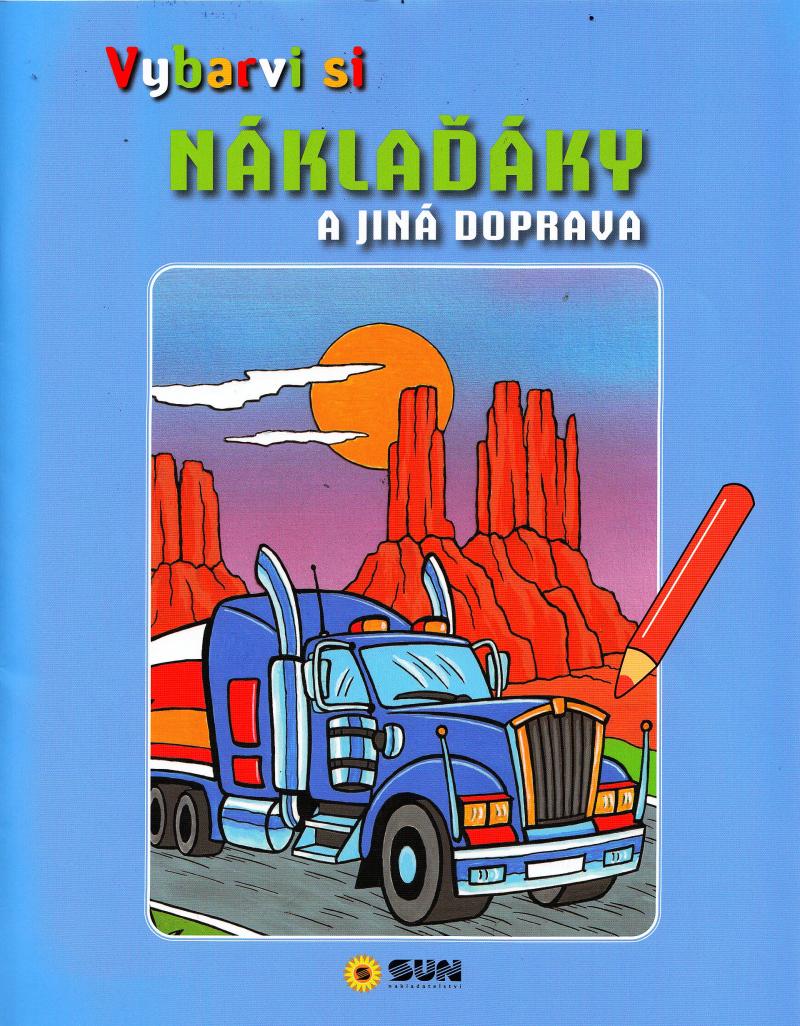 Obrázok Vybarvi si - Náklaďáky a jiná doprava (modré)