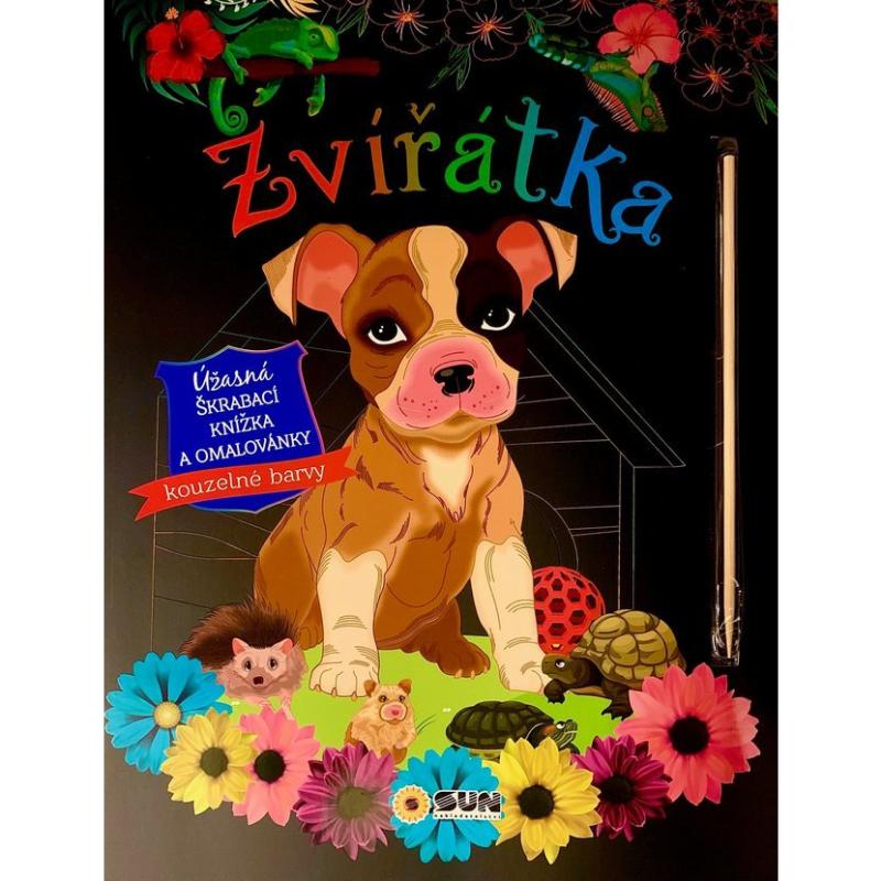 Obrázok Zvířátka - Úžasná škrábací knižka a omalovánky