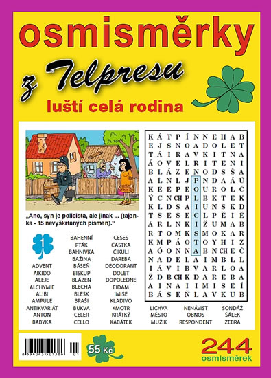 Obrázok Osmisměrky z Telpresu luští celá rodina 1/2014 - 244 osmisměrek