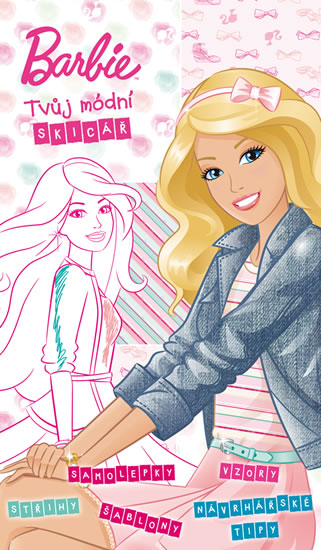 Obrázok Barbie - Tvůj módní skicář - střihy, samolepky, šablony, vzory, návrhářské tipy
