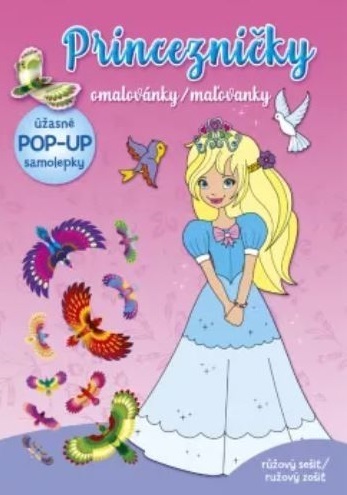 Obrázok Princezničky maľovanky ružový zošit (+ pop-up samolepky)