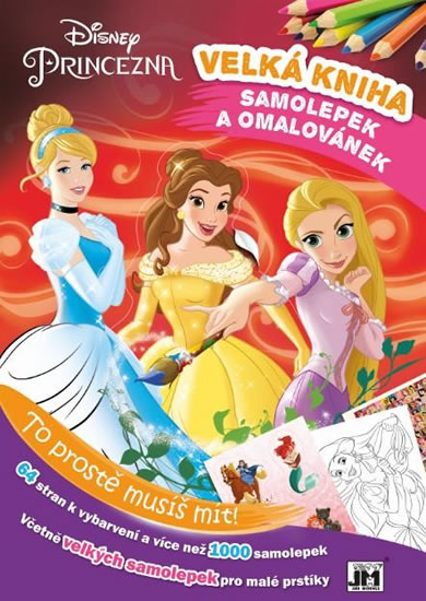 Obrázok Princezny - Kniha samolepek a omalovánek