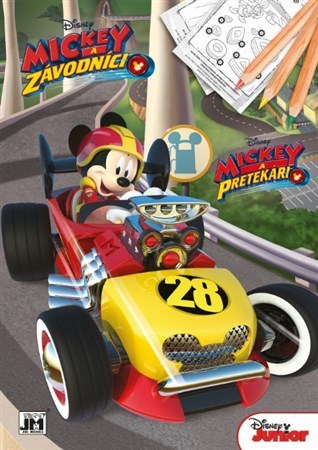 Obrázok Vymaľovanka A4/ Mickey a pretekári