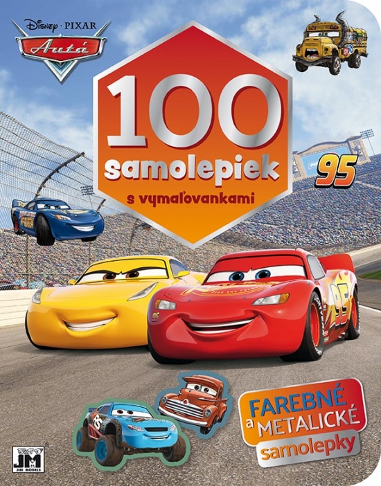 Obrázok 100 samolepiek s vymaľovankami/ Cars