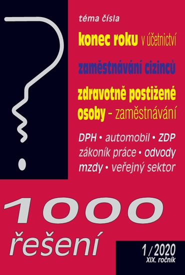 Obrázok 1000 řešení 1/2020 Konec roku v účetnict