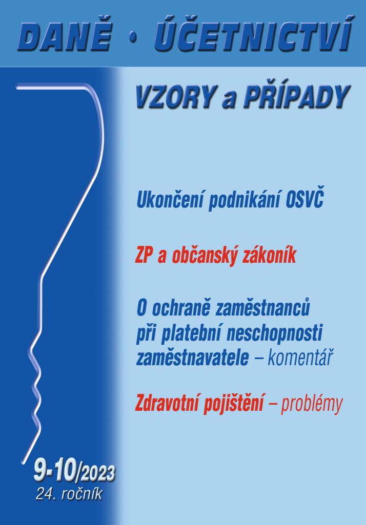 Obrázok DÚVaP 9-10/2023 Ukončení podnikání OSVČ