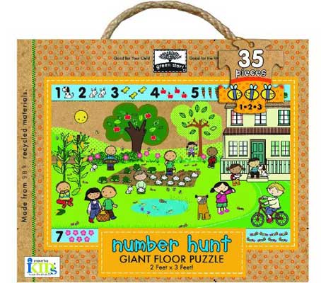 Obrázok Green Start Giant Floor Puzzles Number Hunt