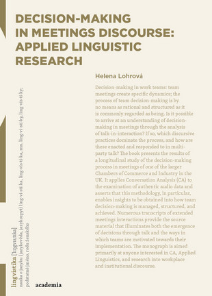 Obrázok Decision-making in Meetings Discourse: Applied Linguistic Research