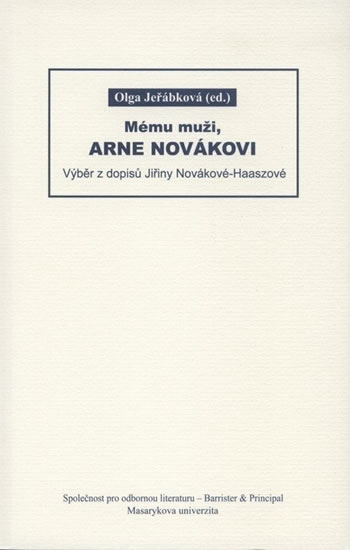 Obrázok Mému muži, Arne Novákovi: Výběr z dopisů Jiřiny Novákové-Haaszové