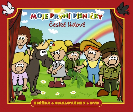 Obrázok Moje první písničky 1 - české lidové/knížka + omalovánky + DVD