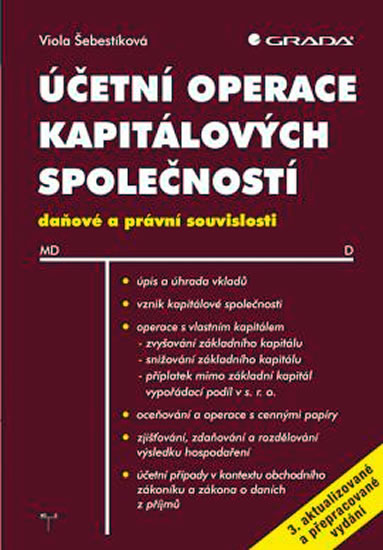 Obrázok Účetní operace kapitálových společností, 3. aktualizované a přepracované vydání