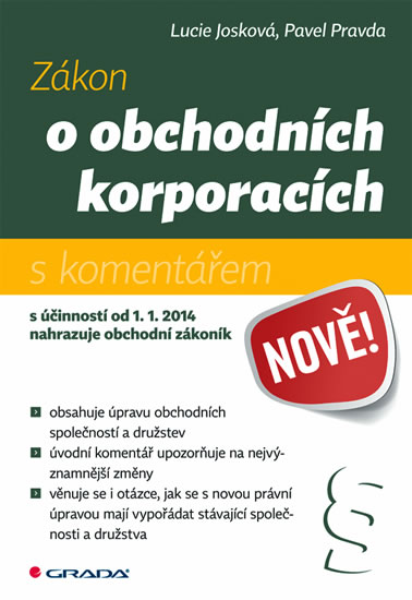 Obrázok Zákon o obchodních korporacích s komentářem