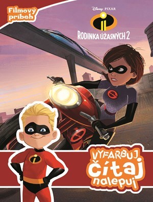 Obrázok Rodinka Úžasných 2 - Vyfarbuj, čítaj, nalepuj