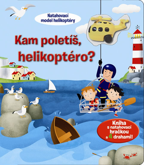 Obrázok Kam poletíš, helikoptéro? - Kniha s natahovací hračkou a 4 drahami!