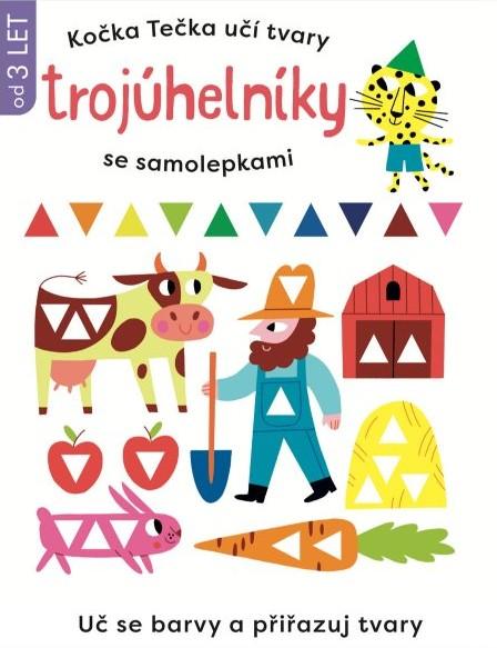 Obrázok Kočka Tečka učí tvary Trojuhelníky se samolepkami