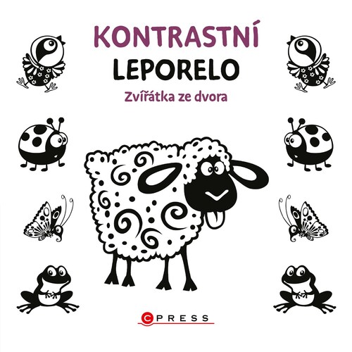 Obrázok Kontrastní leporelo: Zvířátka ze dvora