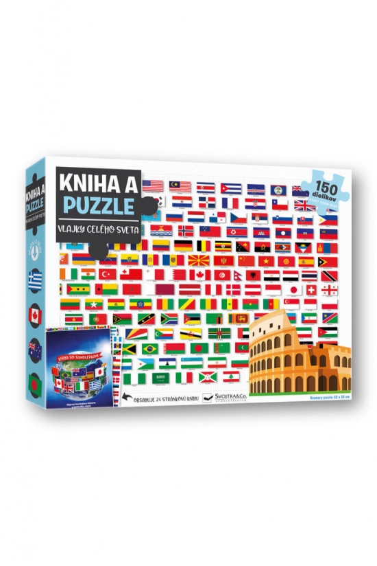 Obrázok Kniha a puzzle - Vlajky celého sveta