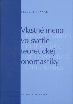 Obrázok Vlastné meno vo svetle teoretickej onomastiky