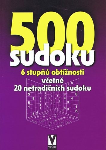 Obrázok 500 sudoku - (fialová) 6 stupňu obtížnosti včetne 20 netradičních sudoku