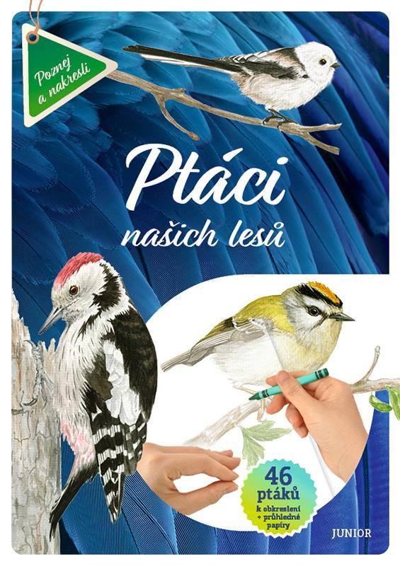 Obrázok Ptáci našich lesů - 46 ptáků k obkreslení + průhledné papíry