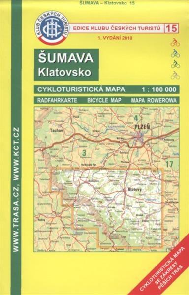 Obrázok KČT 15 Šumava,Klatovsko - cyklomapa