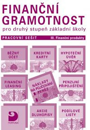 Obrázok Finanční gramotnost pro druhý stupeň  ZŠ Pracovní sešit III. Finanční produkty