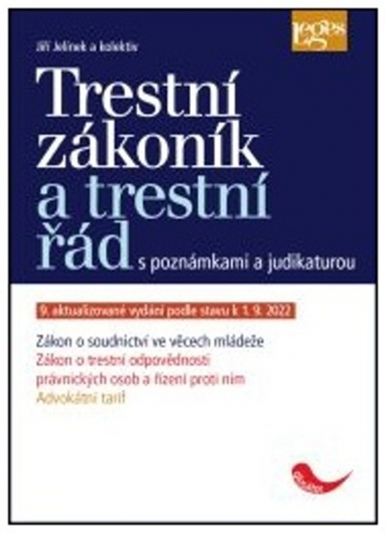 Obrázok Trestní zákoník a trestní řád s poznámkami a judikaturou podle stavu k 1. 9. 2022