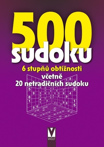 Obrázok 500 sudoku - 6 stupňů obtížností (fialová)