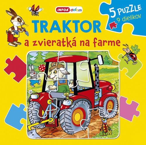 Obrázok Traktor a zvieratká na farme - puzzle