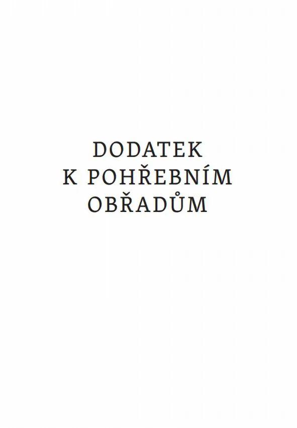 Obrázok Dodatek k pohřebním obřadům