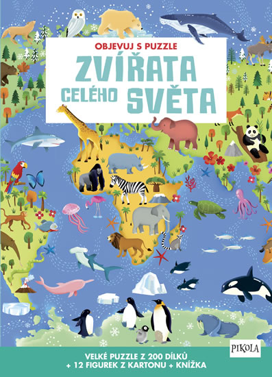 Obrázok Objevuj s puzzle: Zvířata celého světa