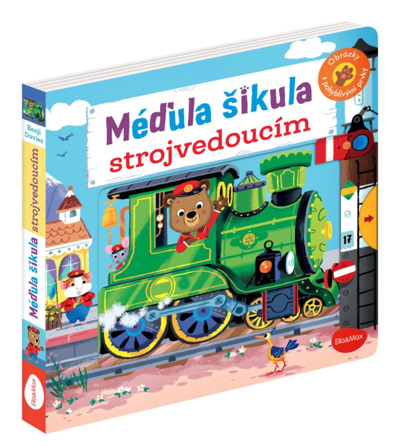 Obrázok Méďula Šikula strojvedoucím - Obrázky s pohyblivými prvky