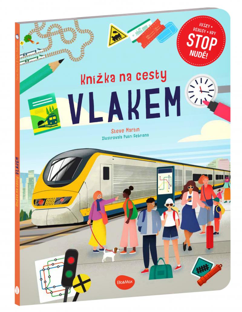 Obrázok Knížka na cesty VLAKEM - Stop nudě! kvízy, rébusy, hry