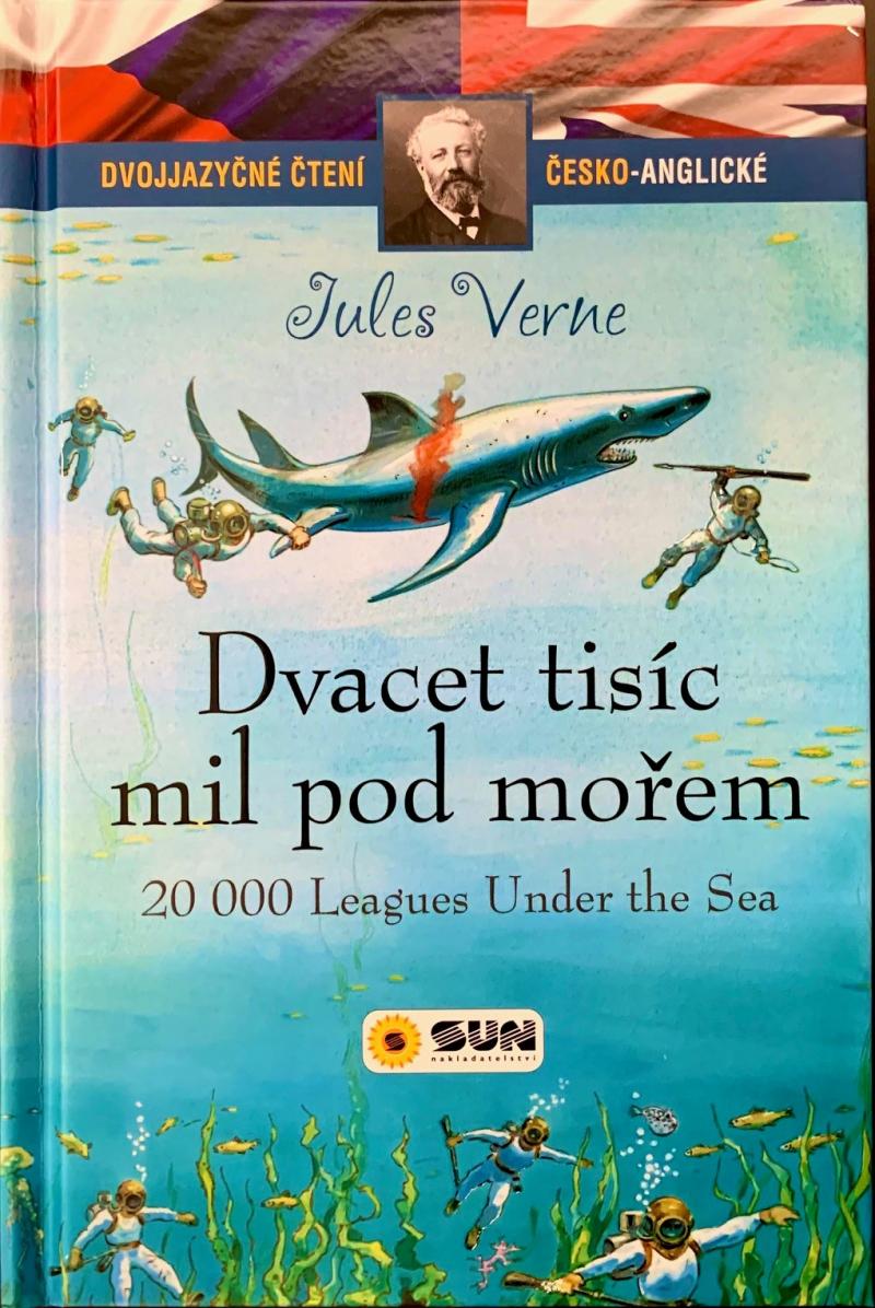Obrázok Dvacet tisíc mil pod mořem - Dvojjazyčné čtení Č-A