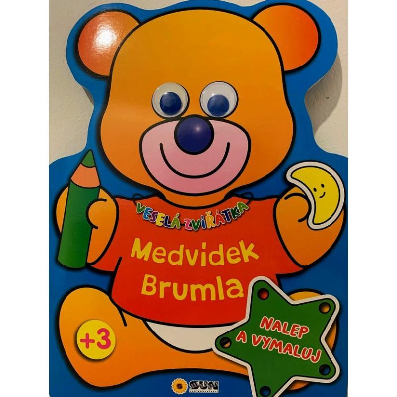 Obrázok Veselá zvířátka Medvídek Brumla - Nalep a Vymaluj