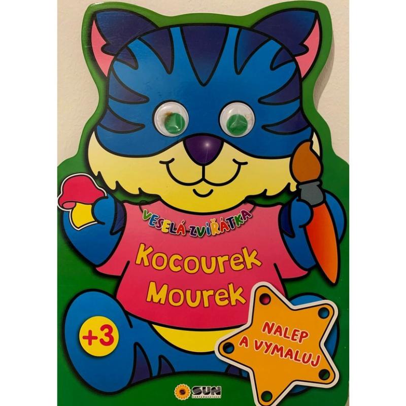 Obrázok Veselá zvířátka Kocourek Mourek - Nalep a Vymaluj