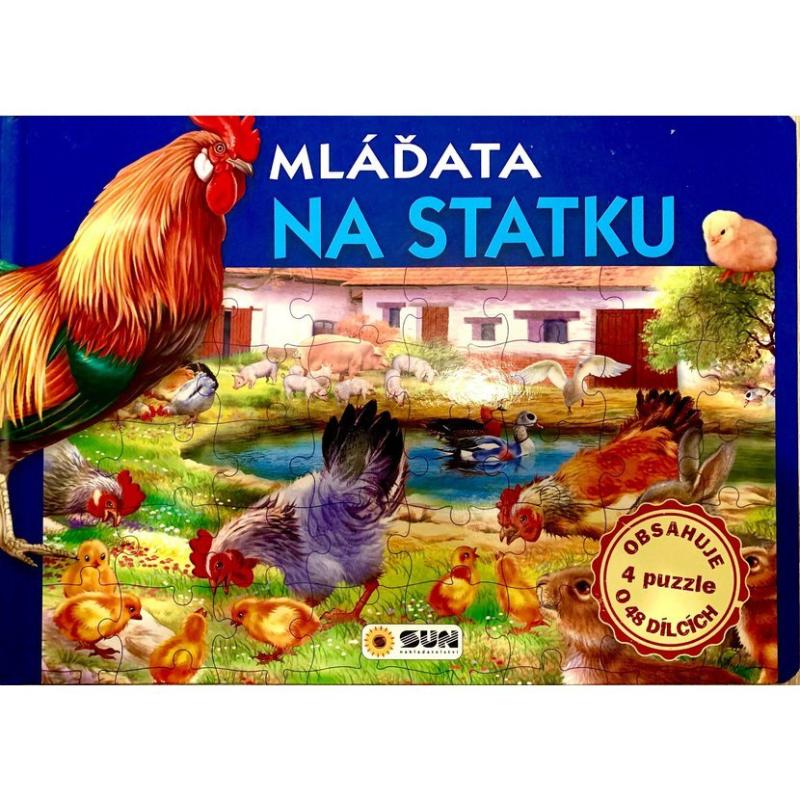 Obrázok Mláďata na statku - Slož si knížku (4 puzzle o 48 dílcích)