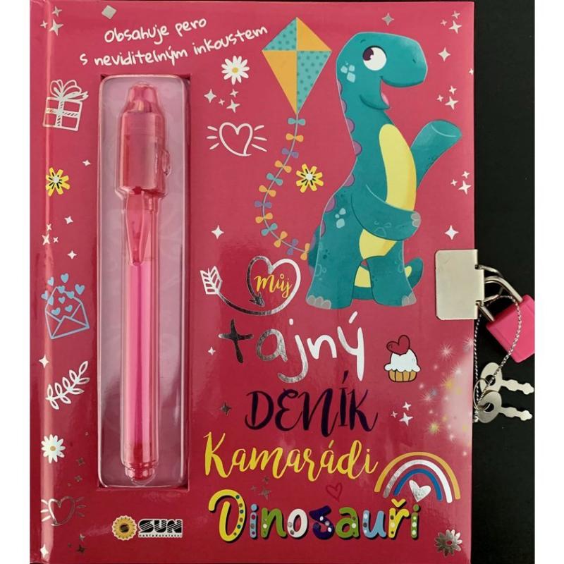 Obrázok Můj tajný deník na klíček Dinosauři (růžový)