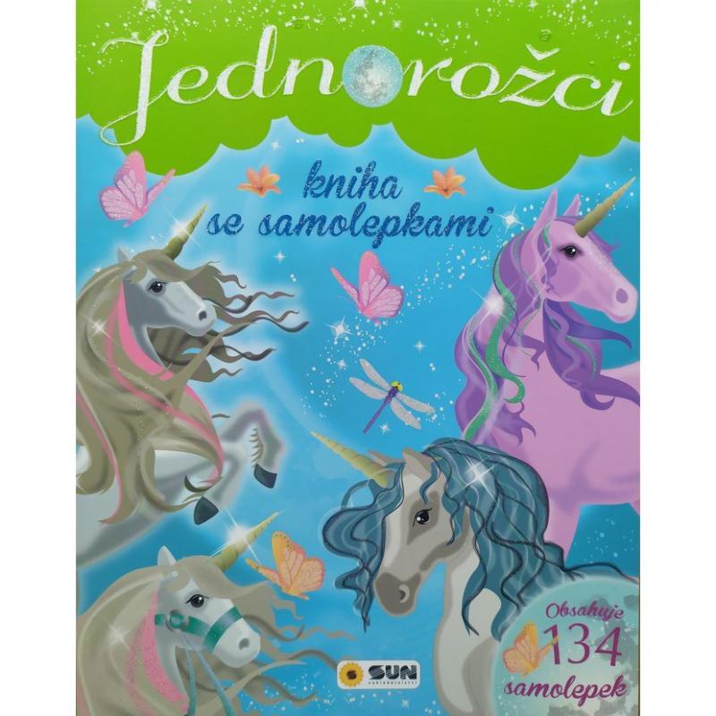 Obrázok Jednorožci - Zelená Kniha se samolepkami