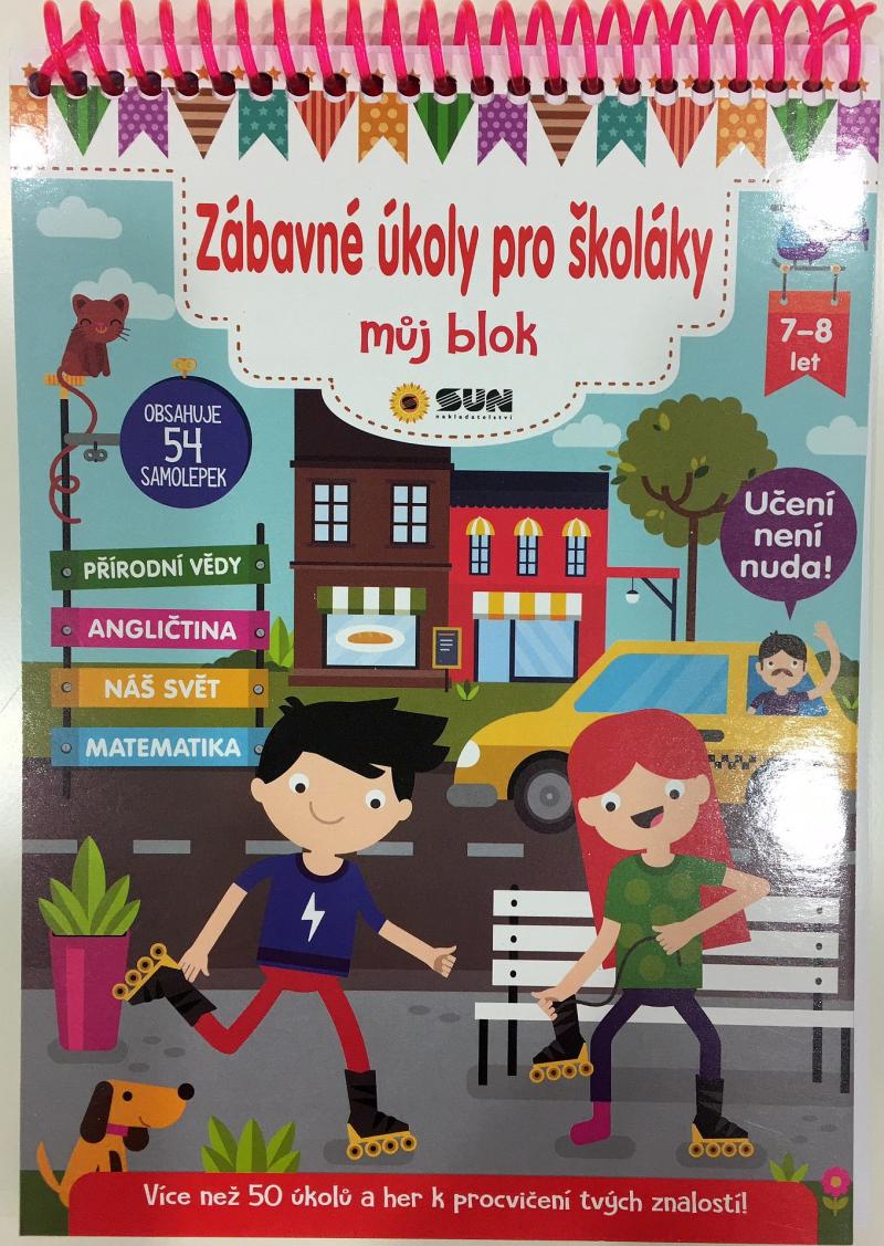 Obrázok Zábavné úkoly pro školáky 7-8 let - Můj blok plný úkolů a samolepek