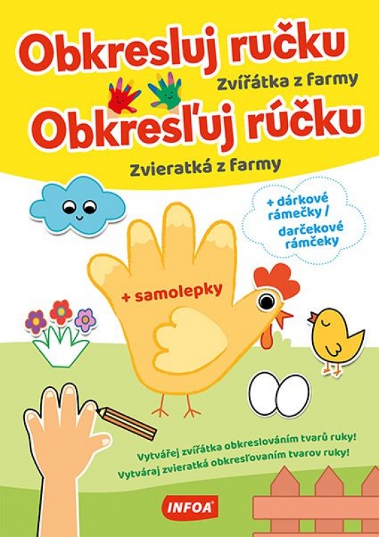 Obrázok Obkresľuj rúčku - Zvieratká z farmy + samolepky