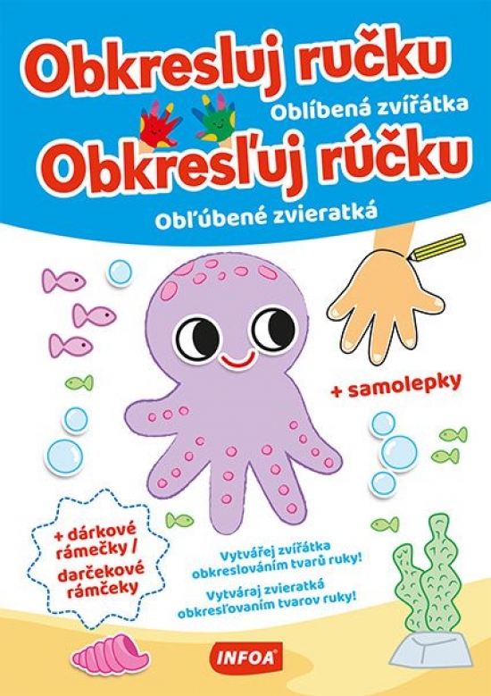 Obrázok Obkresľuj rúčku - Obľúbené zvieratká + samolepky