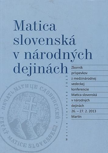 Obrázok Matica slovenská v národných dejinách