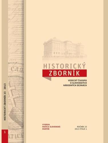 Obrázok Historický zborník 23/2013, číslo 1